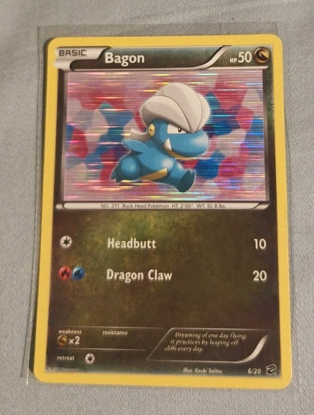 Pokemon TCG Bagon 6/20 Dragon Vault Holo LP Card