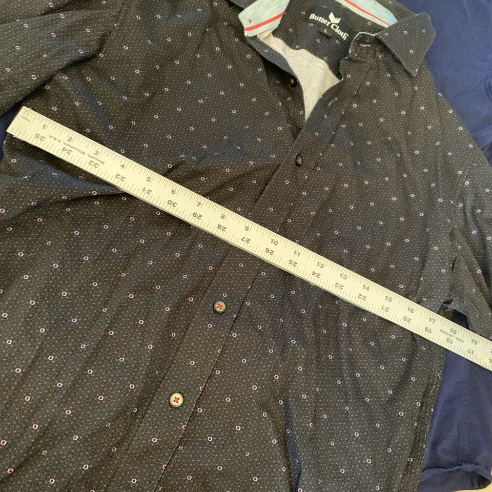 Lote de 2 camisas de tela de mantequilla para hombre grandes/XL algodón helado elástico rendimiento Foto 4 de 4