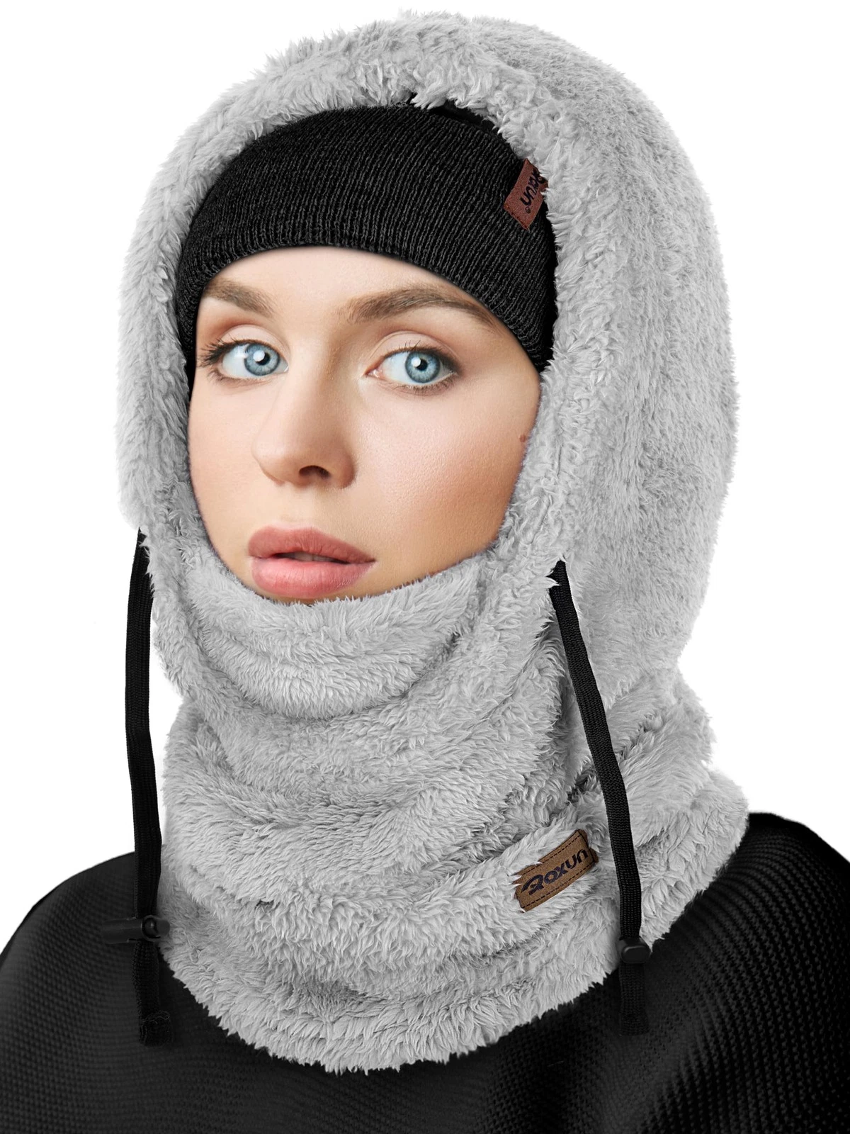 Ski Mask Fleece Balaclava, Windproof Face Mask Winter Warm Neck Cover Hat Hoo...