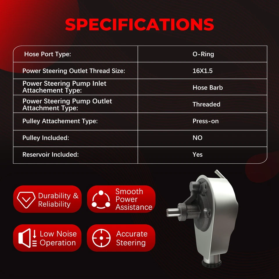 Bomba de dirección asistida con depósito para Chevrolet C10 C20 K10 K20 1980-1986 20-7920 Foto 4 de 4