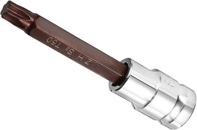 Torx-Bit-Steckschlüssel, metrische Größe T50, 1/2''-Antrieb, 4'' lang, S2-Legierte