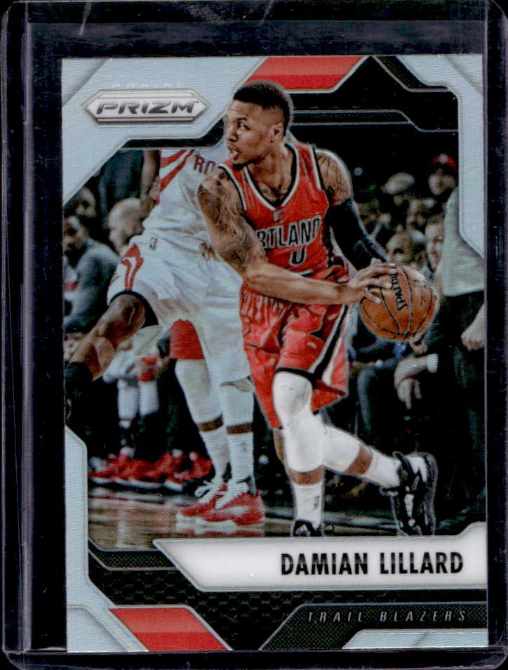 2016-17 Panini Prizm Damian Lillard Silver Prizm #271 Trail Blazers