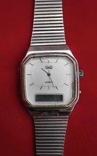 Reloj cronógrafo de cuarzo vintage para hombre QQ by Citizen Ana Digi alarma funcionando