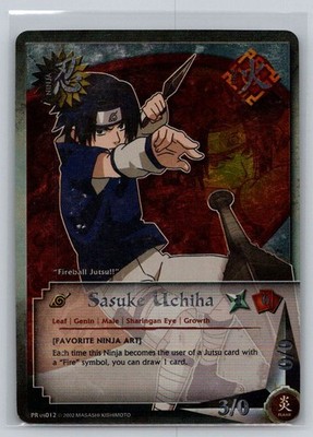 2002 Masashi Kishimoto Naruto Card Sasuke Uchiha