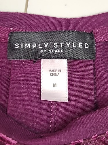 Top donna Simply Styled medio marrone velluto bruciato manica corta stravagante - Foto 3 di 6
