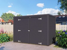 Bikebox Geräteschrank Velo 18 mm anthrazit Fahrradgarage Fahrradbox Holz