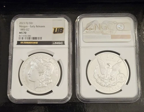 1-2023 Fiji 1893 CC Morgan Early Release Ngc MS 70 999 fine silver