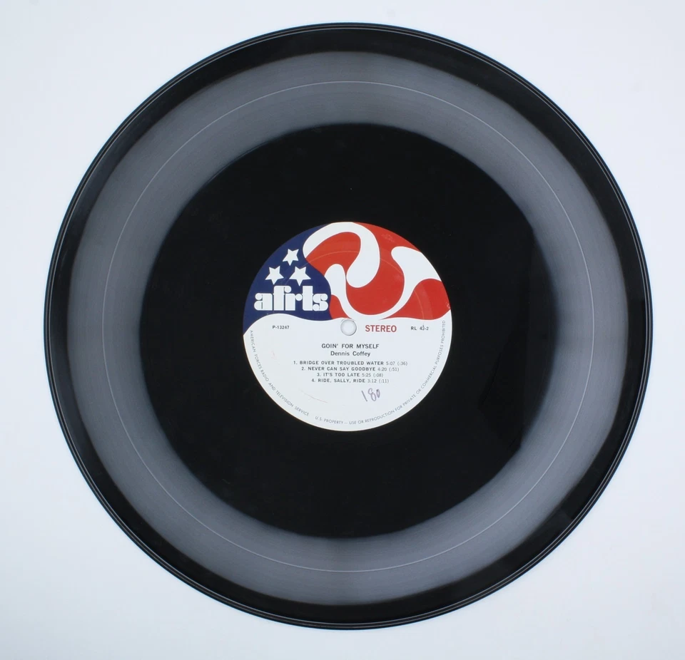 C1972 AFRTS Dennis Coffey / King Curtis RL‑43‑2 Armed Forces Transcription LP - Image 3 of 4