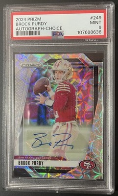 2024 Prizm Brock Purdy Autograph- Choice /25 PSA 9 # Match (AU)!