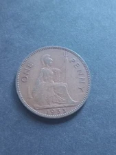 1953 Penny Scarce Date Elizabeth 2nd From Plastic Set