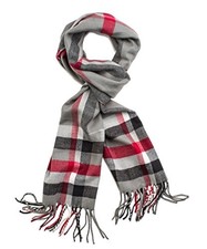 VERONZ Super Soft Classic Cashmere Feel Winter Scarf Gray Plaid