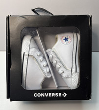 Converse Chuck Taylor All-Star Cribster Kids Infant Shoes Size 1 White Sneakers.
