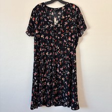 Madewell Dress Women’s 12 V-Neck Button-Front Mini Dress in Drifting Flowers