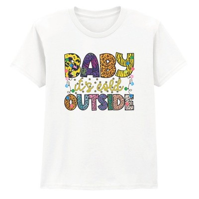 Baby Its Cold Outside Weihnachtslied Winterferien Kinder T-Shirt Animal Print