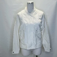 Free People Jacket Womens Large Textured Full Zip Button Boho Casual