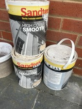 Sandtex Ultra Smooth Masonry Paint Magnolia 5L X3 Full ,Clearance