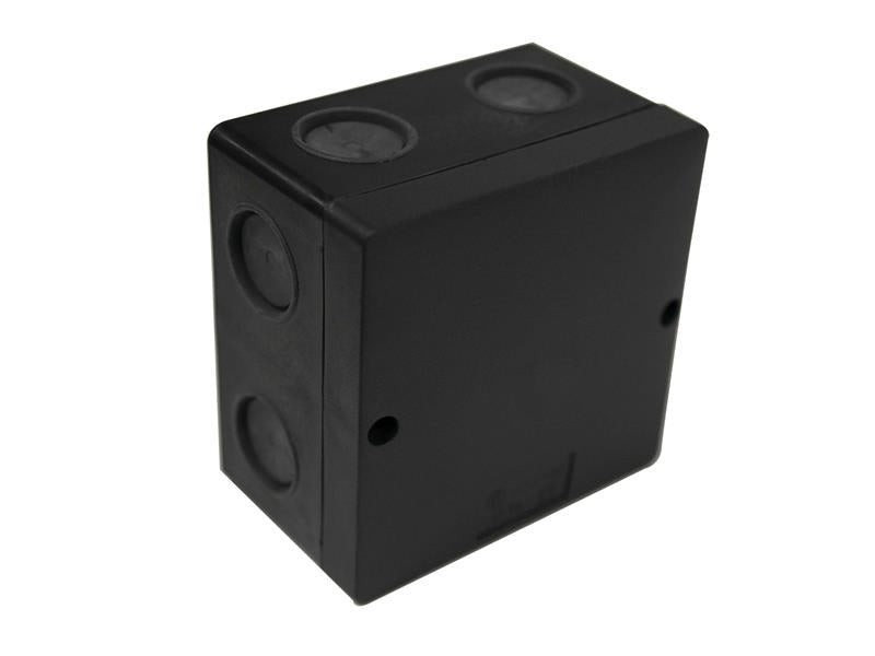 Dencon IP66 Junction Box Black 100x100mm - Weatherproof & Durable