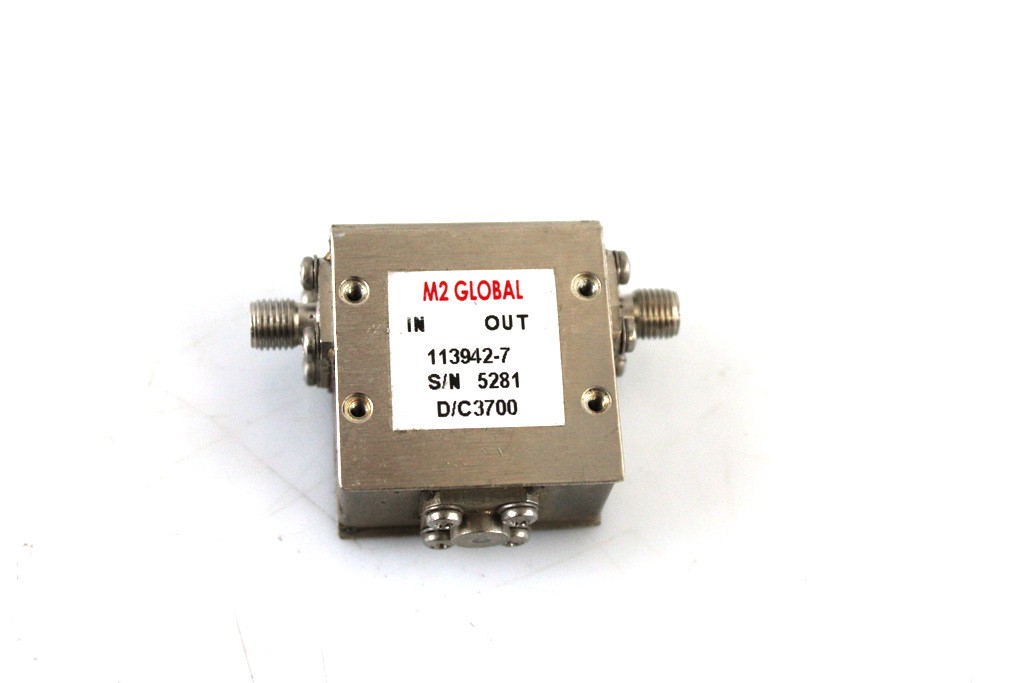 M2 Global 113942-7 1.07-1.3GHz SMA RF microwave coaxial isolator