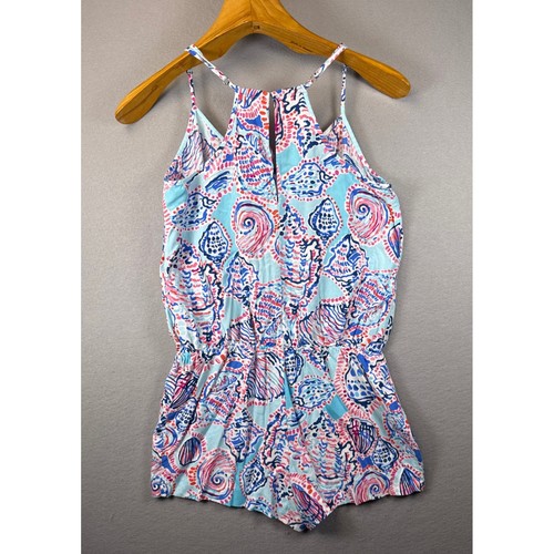 Lilly Pulitzer Romper Women's Medium Shell Print Sleeveless Casual Beach Summer - Picture 3 of 11