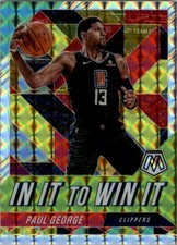 2019-20 Panini Mosaic In It to Win It #8 Paul George - BSK