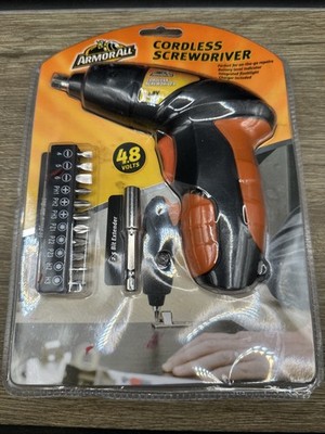Armor All Cordless Electric Screwdriver Kit Lithium Power Rechargeable