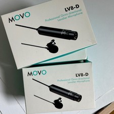 Movo LV8-D XLR Lavalier Directional Omni Mic w. Phantom Power  Windscreen