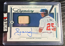 Panini National Treasures Emerald Auto Patch /5 Andruw Jones Braves