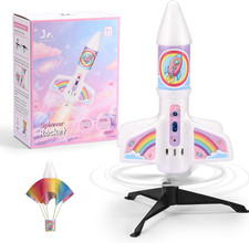 Rocket Launcher for Kids Pink - 200 Ft Self Launching Motorized Rocket Toy with