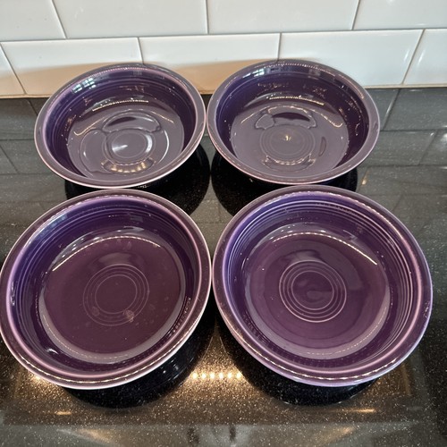 Juego 4 cuencos de cereal Fiestaware púrpura ciruela fiesta 7" 19 OZ Homer Laughlin 6-7/8"" - Imagen 4 de 18