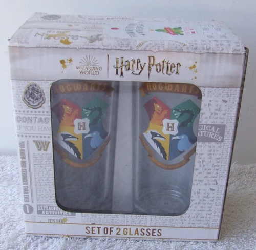 Harry Potter boxed set 2 drinking Glasses 325ml new unused