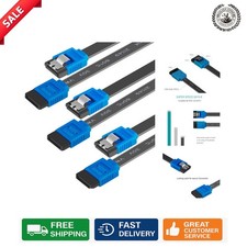 SATA III Data Cable Set - 18-Inch 6Gbps Connectivity with Secure Latching Design