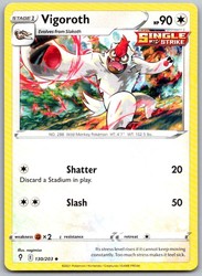 Vigoroth 130/203 Evolving Skies Uncommon Pokemon Card