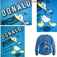 Disney Donald Duck Men’s Thermal Shirt X-Large 46/48 NIP Distressed Cotton