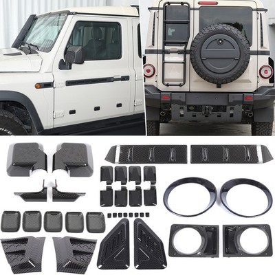Exterior Molding Covers Trims Kit Accessories For INEOS Grenadier 24+ Carbon ABS