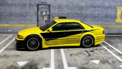 CUSTOM  Toyota Chaser JZX 100    Hot Wheels Premium F&F    Chrome Wheels    JDM