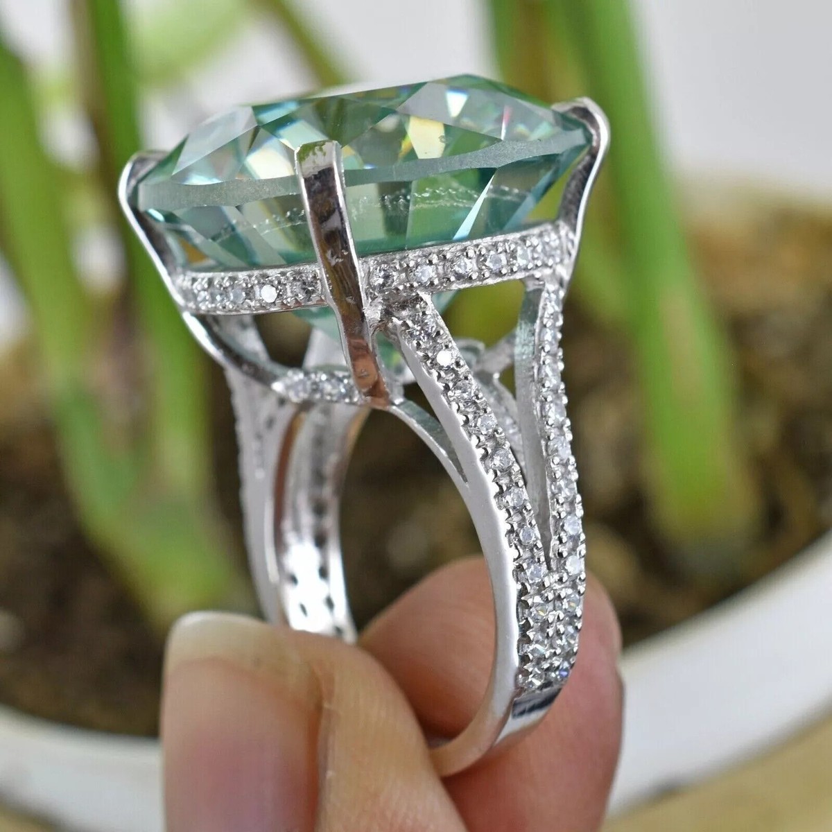 15 Ct Blue Treated Diamond Ring Great Shine And Luster Certified