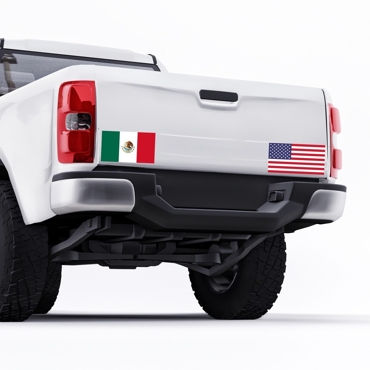 USA Mexico Pride Flag Decals - Pack Of 2 Bumper Stickers For Cars & Windows