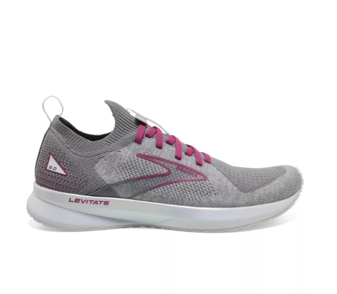 Women s Brooks Levitate StealthFit 5 Running Shoes 1203591B138 Grey Baton Rouge