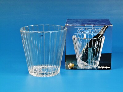 Vintage Imperial Crystal 24% Lead Crystal Champagne Cooler with Original Box