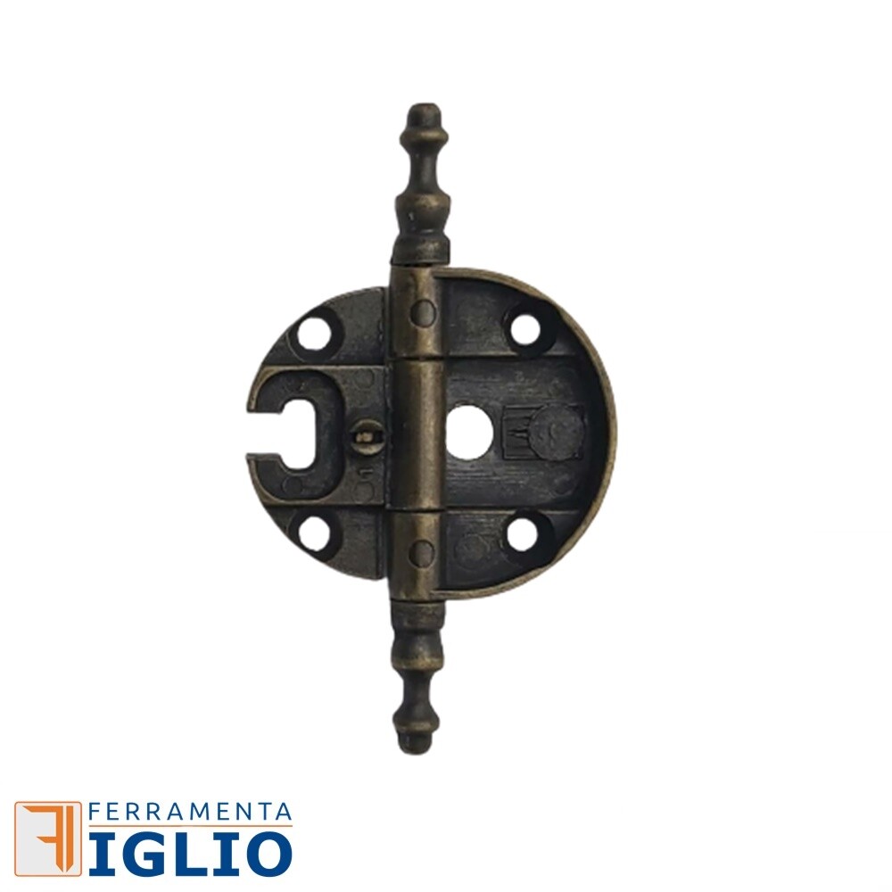 Set 6 Cerniere Vintage In Bronzo - Per Mobili Retrò, Armadi E Cassetti - 65x33mm - Foto 2