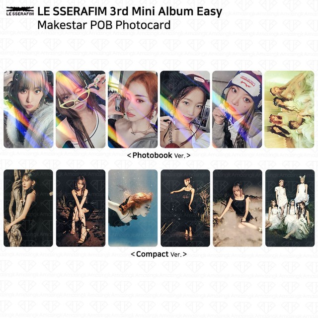 Le Sserafim 3rd Mini Album Easy Makestar POB Photocard KPOP K-POP Chaewon Kazuha