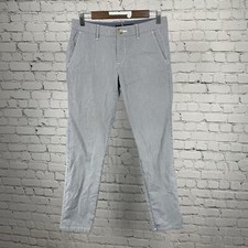 Tommy Hilfiger Blue Pinstriped Lightweight Chino Stretch Pants Size 4 29x28.5