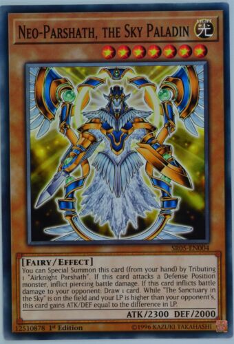 Yugioh Neo-Parshath, the Sky Paladin SR05-EN004 Common 1st Edition - Picture 1 of 1