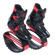 Joyfay Jumping Shoes Black-Red Fitness Bouncy Boots Unisex, XL XXL