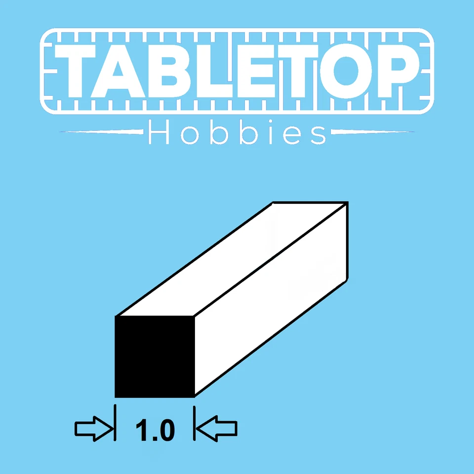 Square Rod Bar ABS Styrene Plastic Modeller 0.5 To 10mm Width