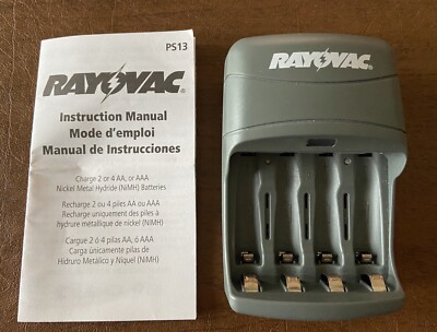 Rayovac Class 2 Battery Charger Model PS13 AA AAA Instructions EUC