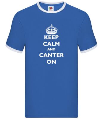 Keep Calm And Canter On - Herren Klingel - Pferde Reiten Reiter Liebe