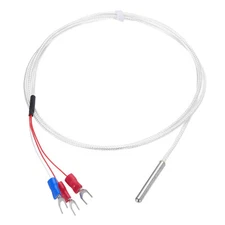 PT100 3-Wire Temperature Sensor Probe RTD -50 to 200°c Waterproof 100cm/3.3ft