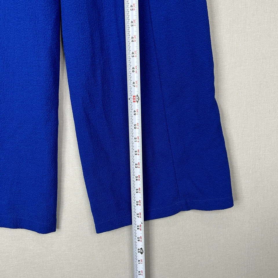 Mono negro halo para mujer 0 azul joaquín pierna ancha guijarro crepé fecha noche elegante Foto 4 de 4