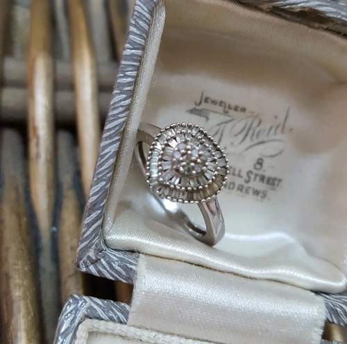 925 Sterling Silver Ring, Natural Diamonds Ring, 0.500ct, Size J.5 US Size 5 - Picture 5 of 7